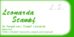 leonarda stampf business card